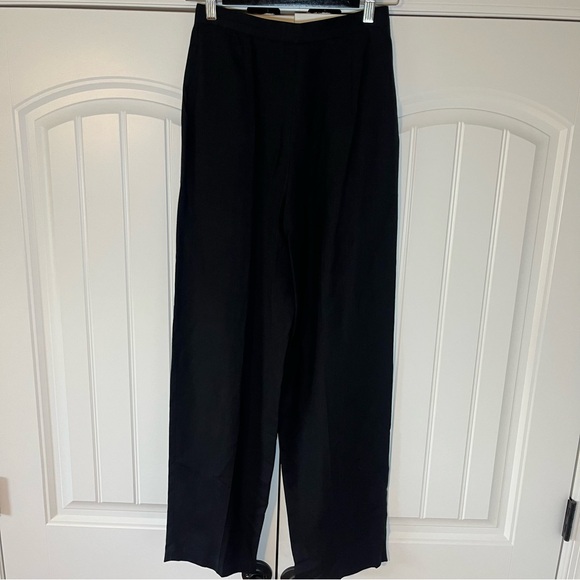 Christian Dior Vintage 80s Separates Wide Leg Trouser Pant Black Size 26 Waist - Picture 8 of 10